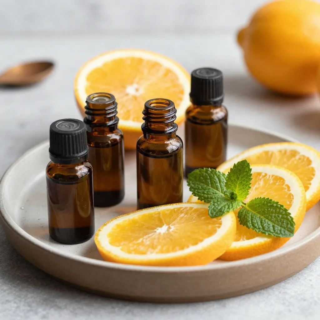 Essential oil diffuser setup and accessories